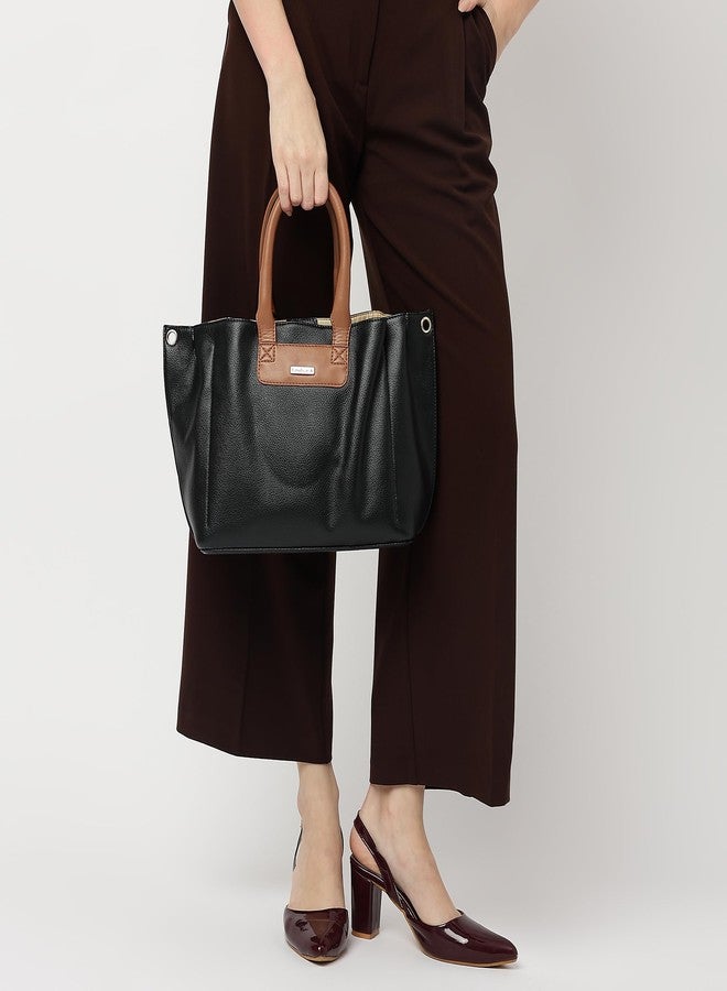 Fastrack Large Black Trendy Satchel Bag For Women - Image 2